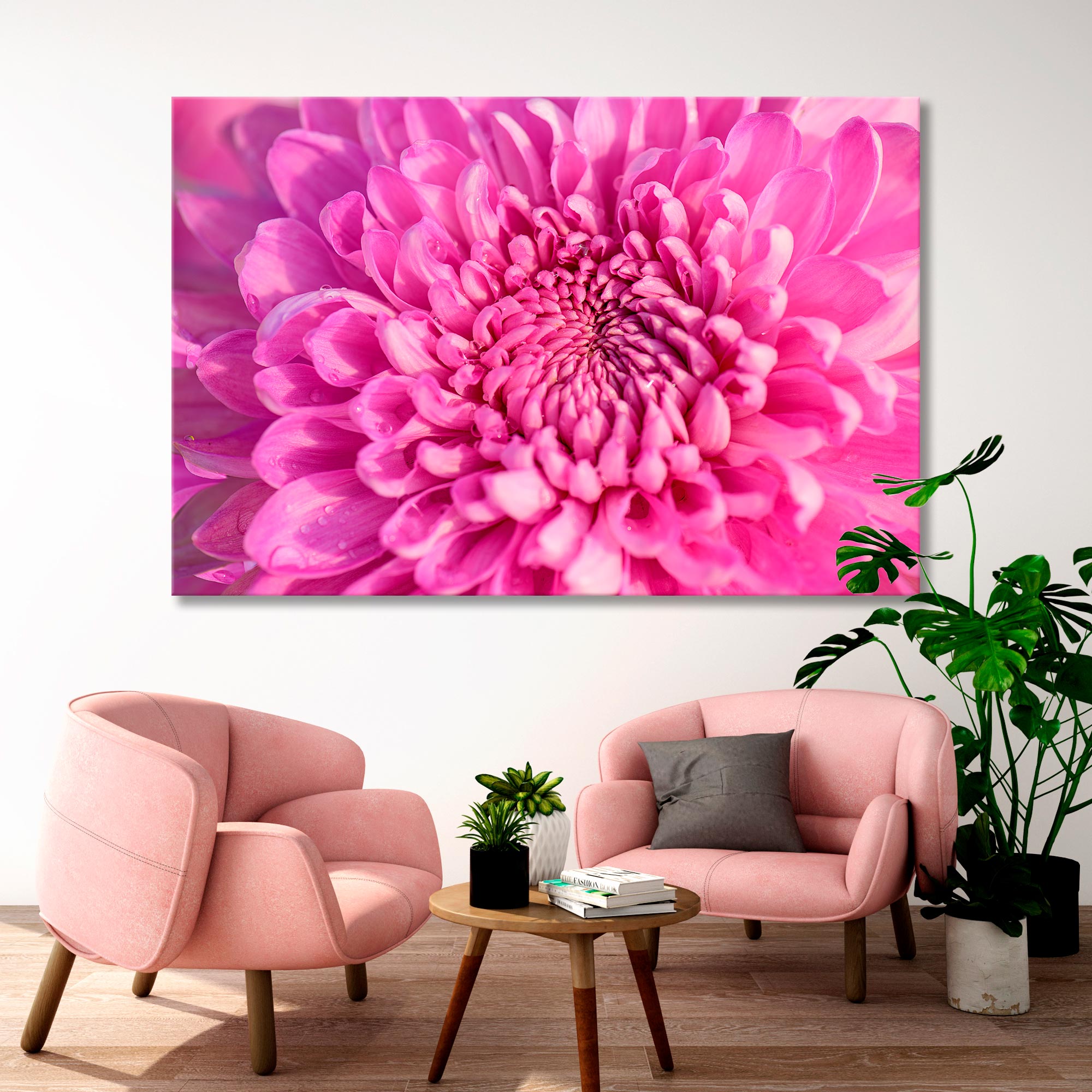 Pink Chrysanthemum Canvas Print SKU 10144