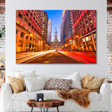 Evening City Philadelphia Canvas Print SKU 10478