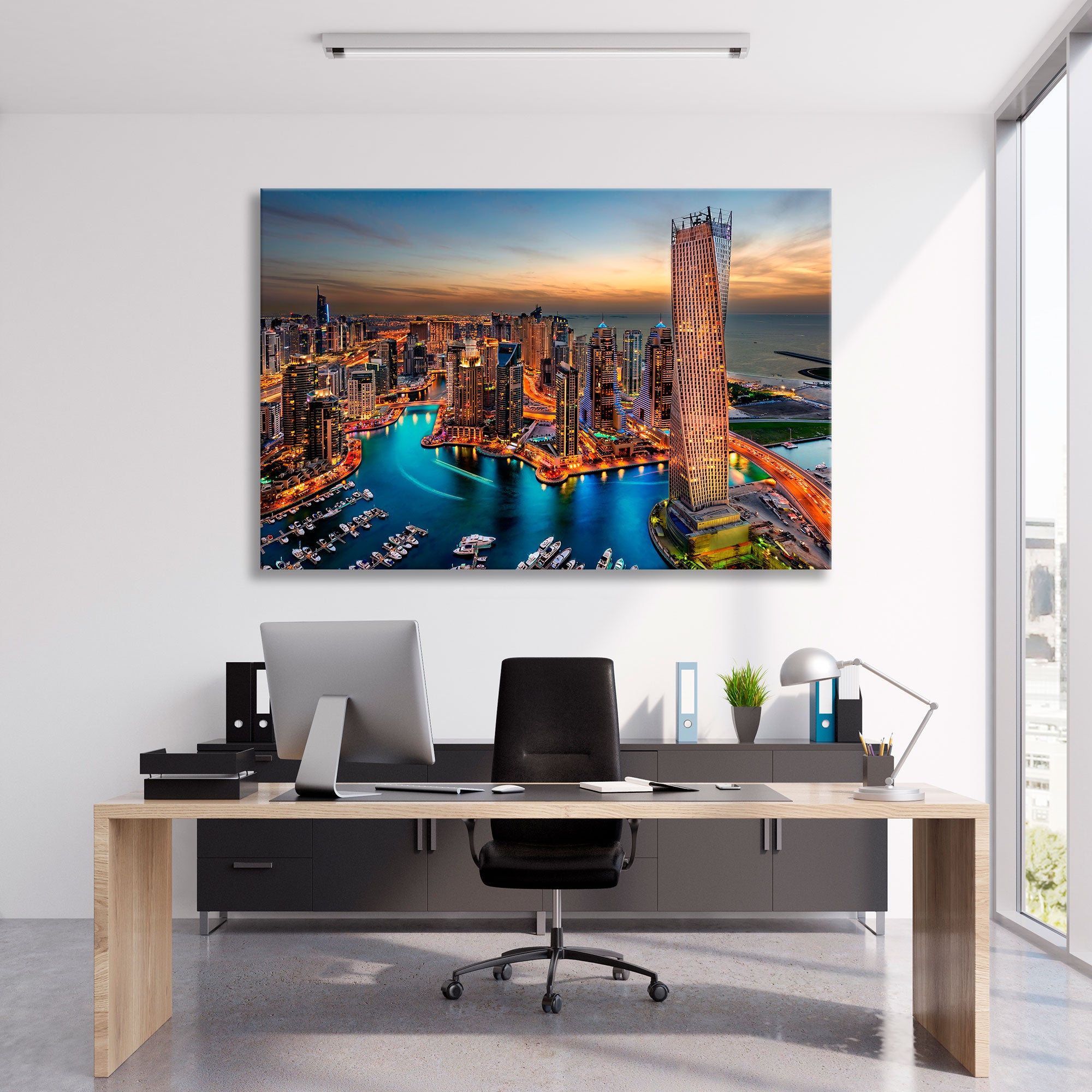 Cityscape Top View Canvas Print SKU 10395