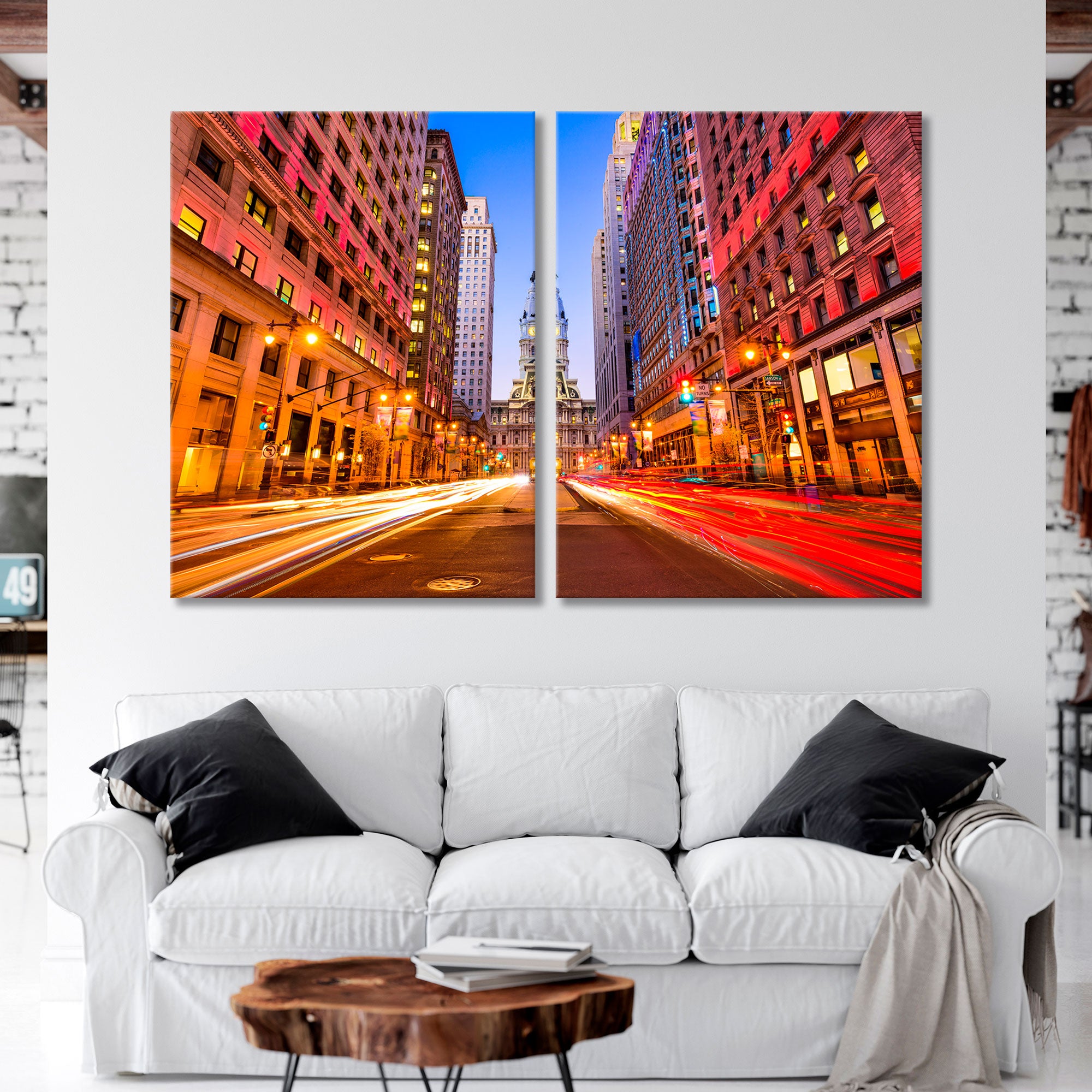 Evening City Philadelphia Canvas Print SKU 10478