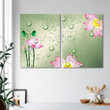 Lotus and Water Droplets Canvas Print SKU 10297