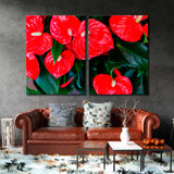 Red Flowers Canvas Print SKU 10150