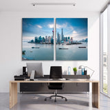 Shanghai and Huangpu River Canvas Print SKU 10456