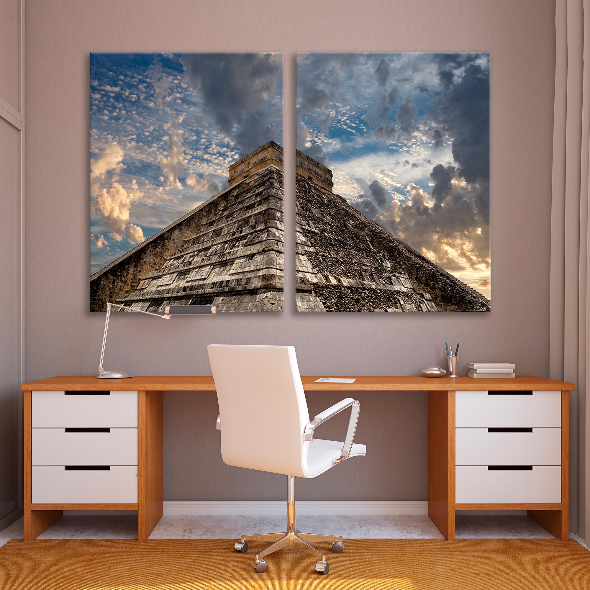 Ancient Mayan Pyramid Mexico Canvas Print SKU 10379