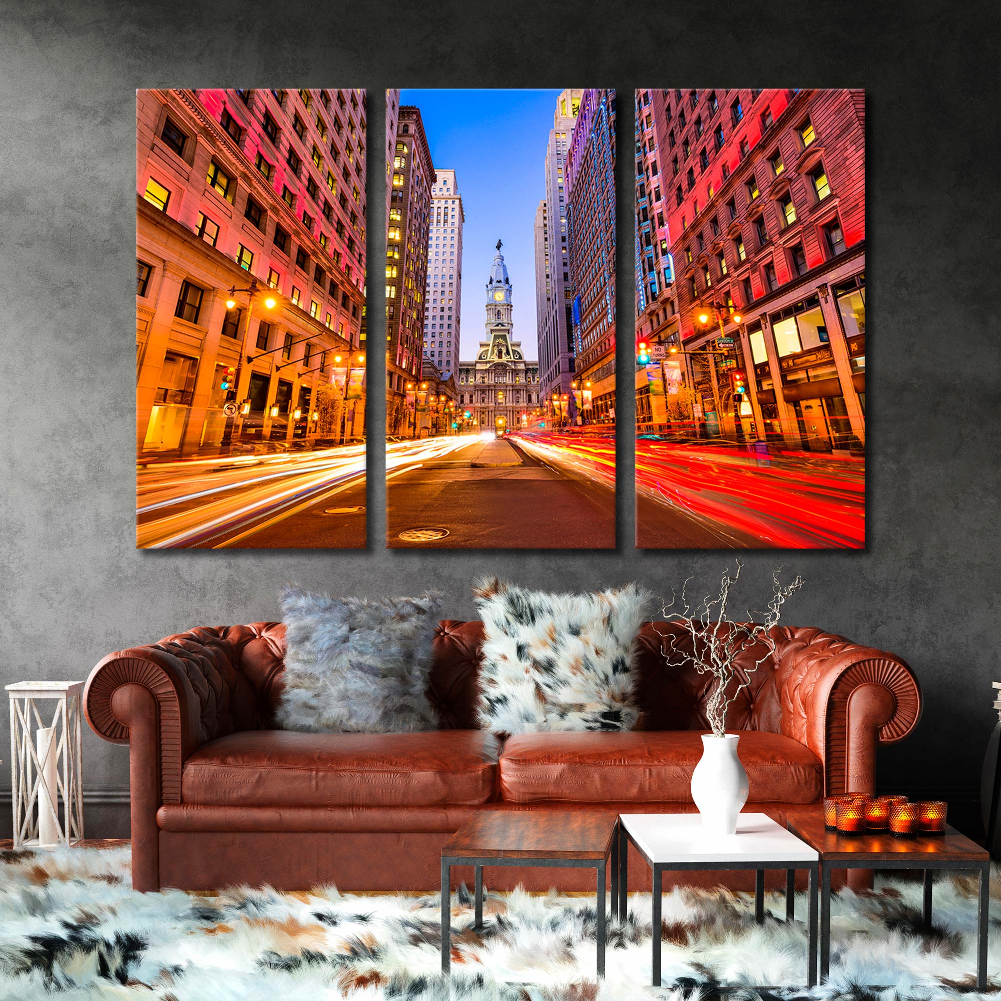 Evening City Philadelphia Canvas Print SKU 10478