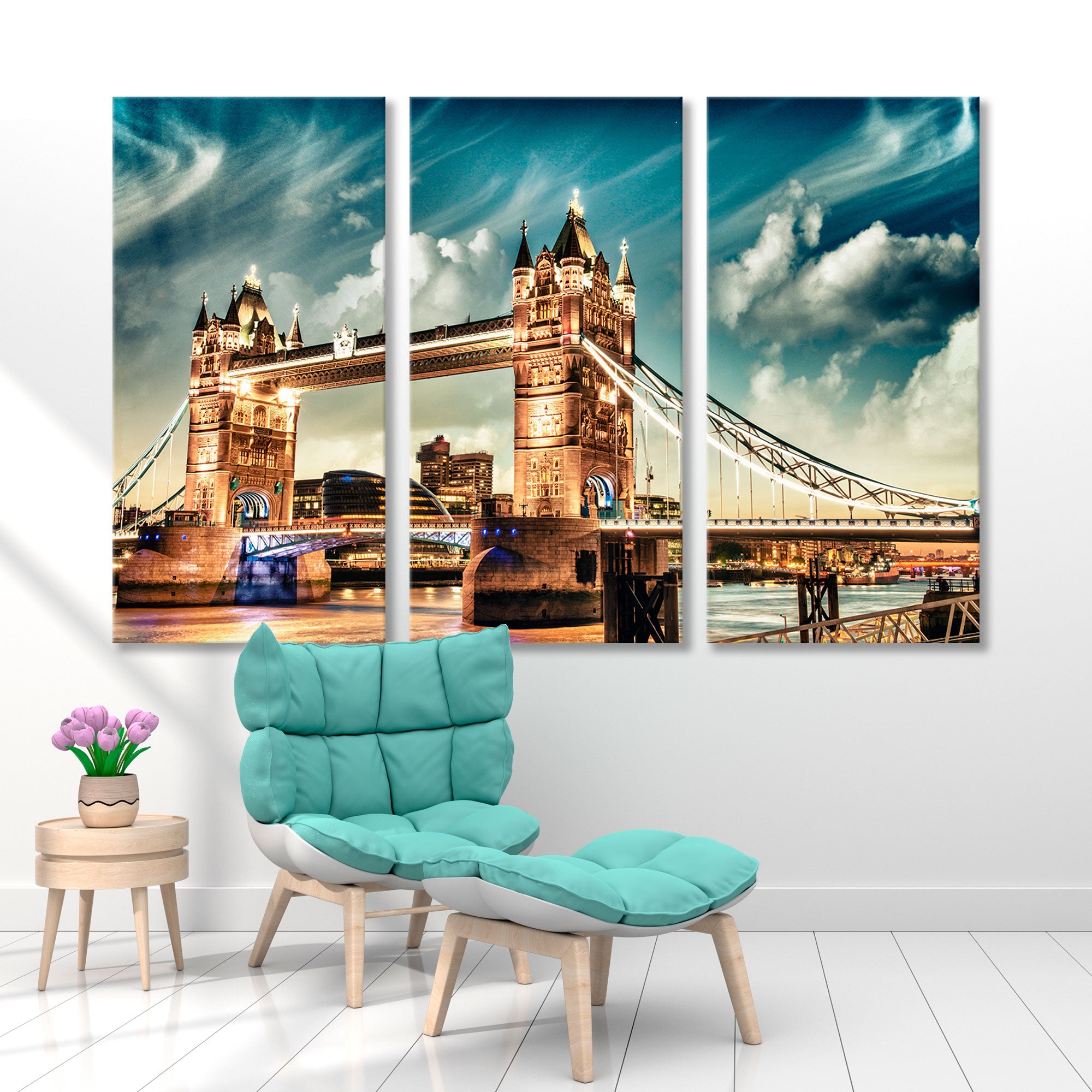 Tower Bridge on a Beautiful Evening Canvas Print SKU 10263