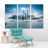 Shanghai and Huangpu River Canvas Print SKU 10456
