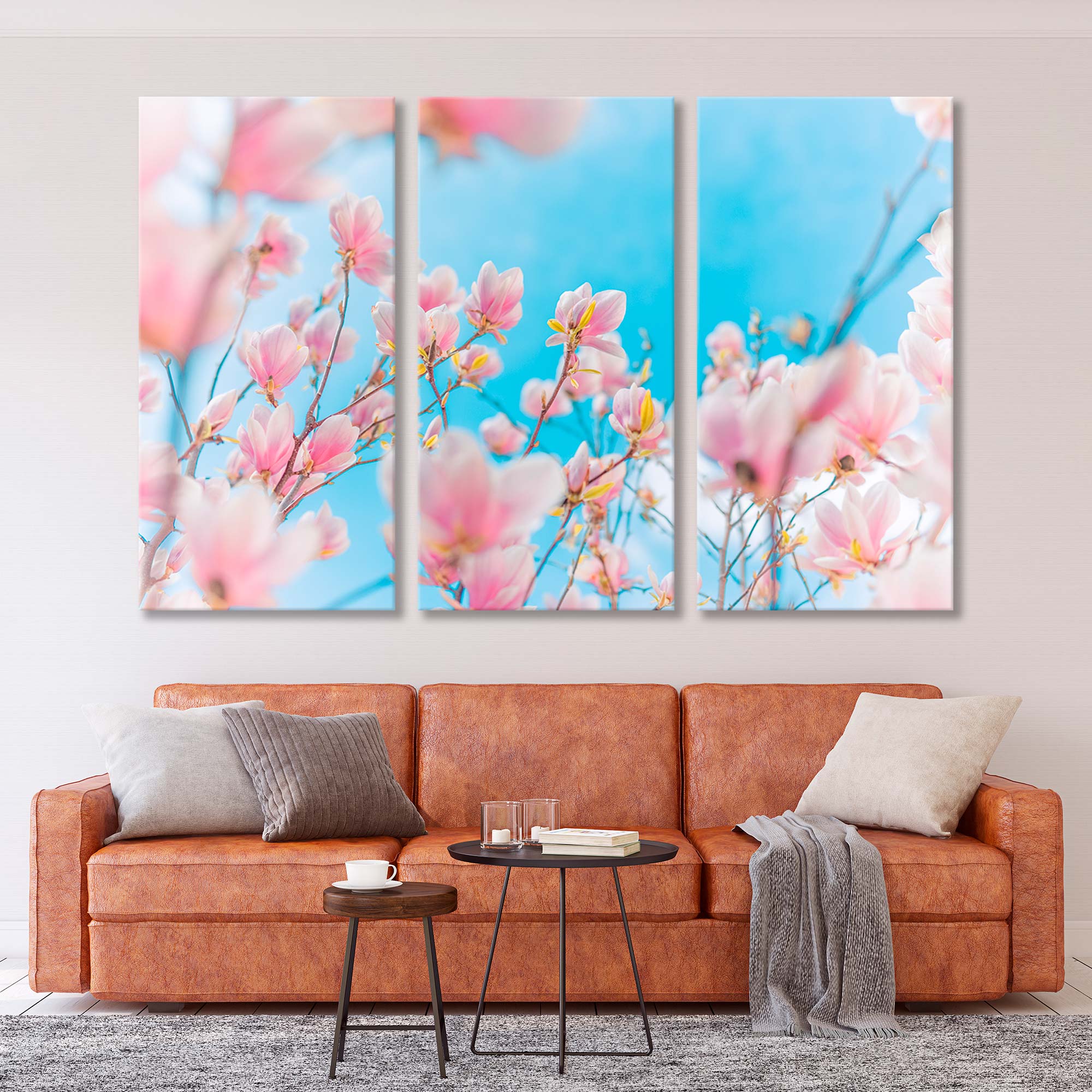 Pink Magnolia Flowers Canvas Print SKU 10266