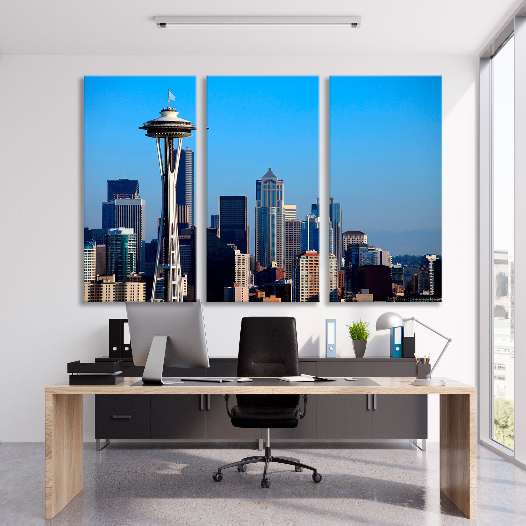Seattle Сity Skyline Canvas Print SKU 10363