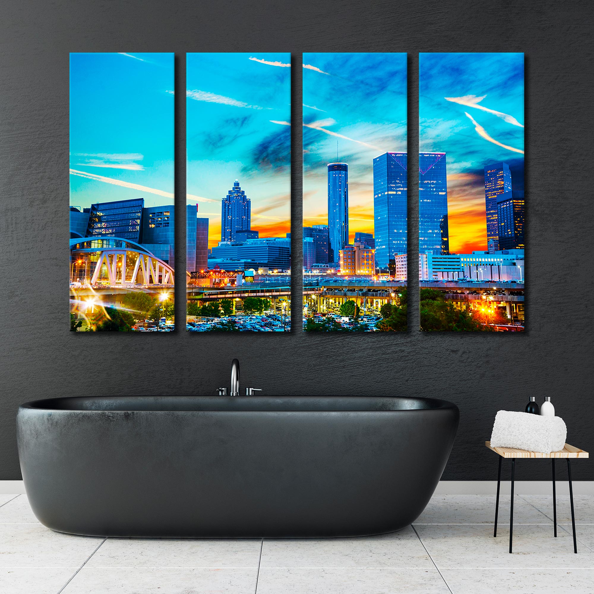 Atlanta аt Night Canvas Print SKU 10406