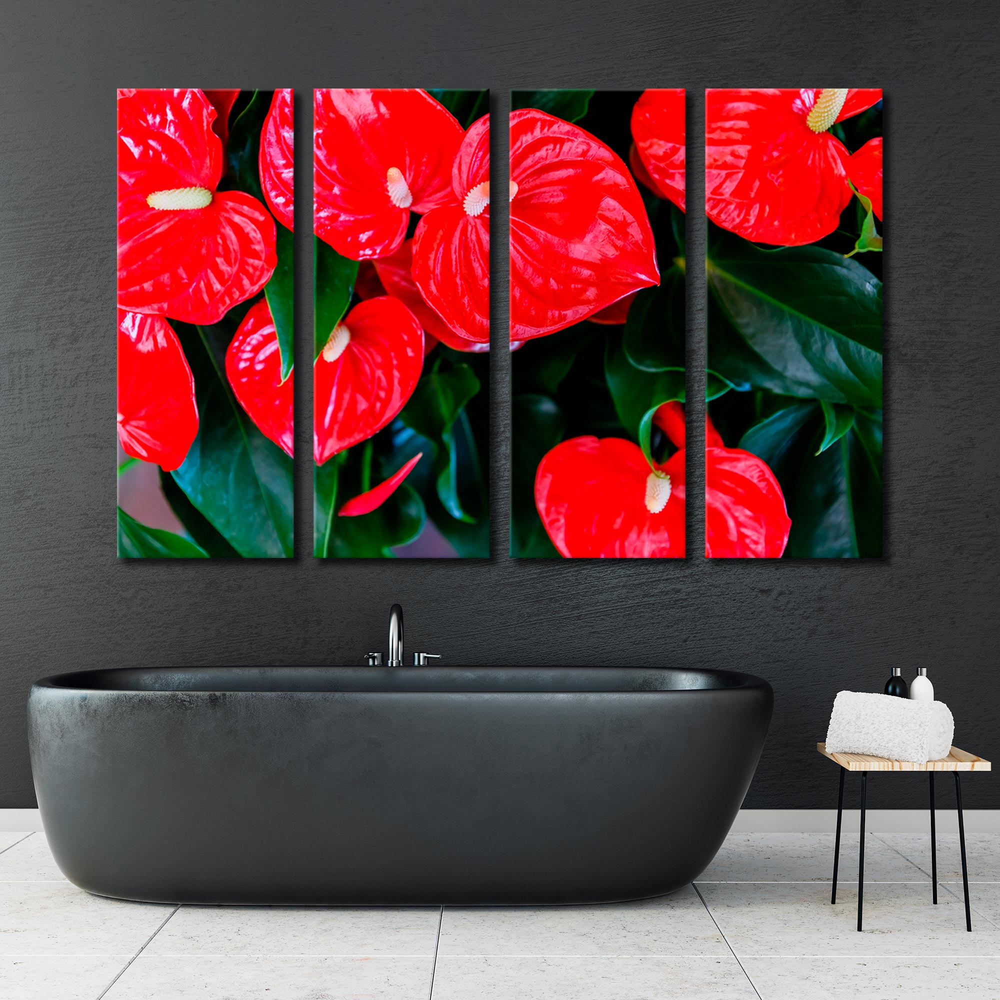Red Flowers Canvas Print SKU 10150