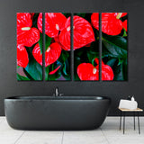 Red Flowers Canvas Print SKU 10150