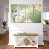 Lotus and Water Droplets Canvas Print SKU 10297