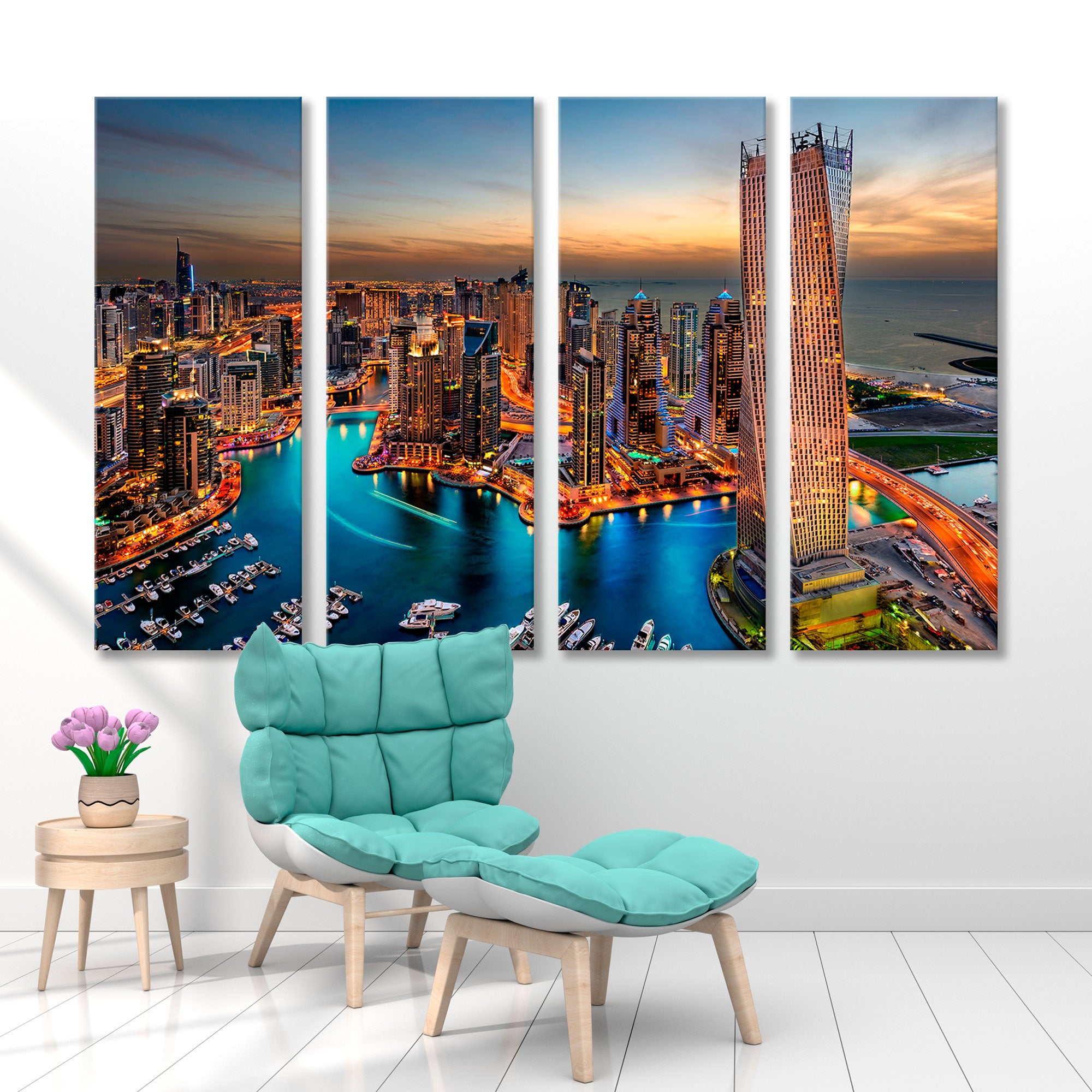 Cityscape Top View Canvas Print SKU 10395