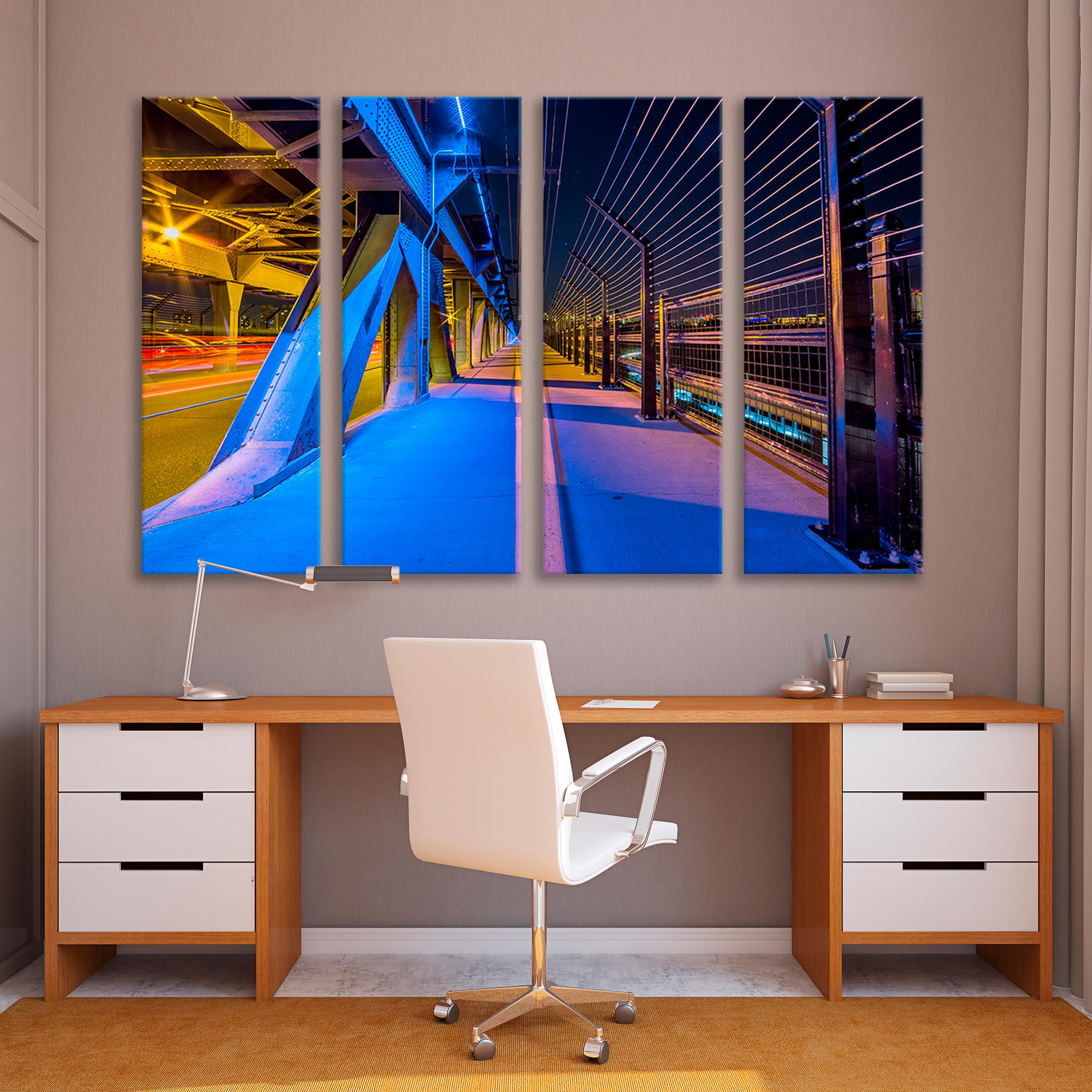 Alberta Edmonton Bridge Canvas Print SKU 10475
