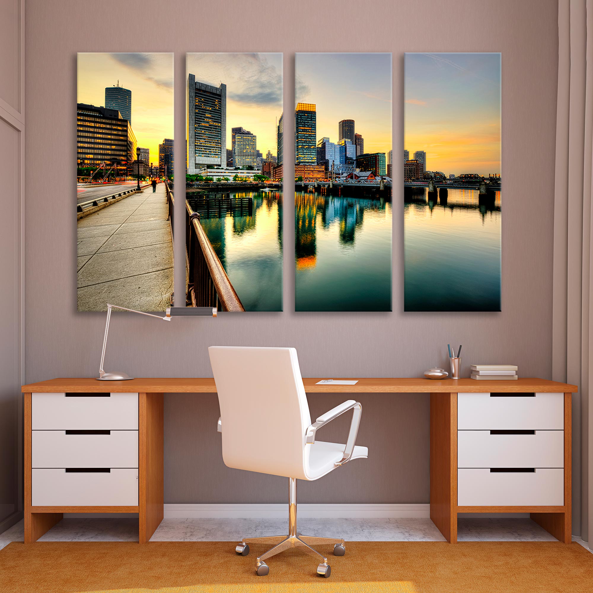 Boston Financial District Canvas Print SKU 10476