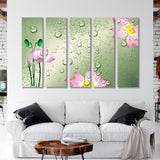 Lotus and Water Droplets Canvas Print SKU 10297