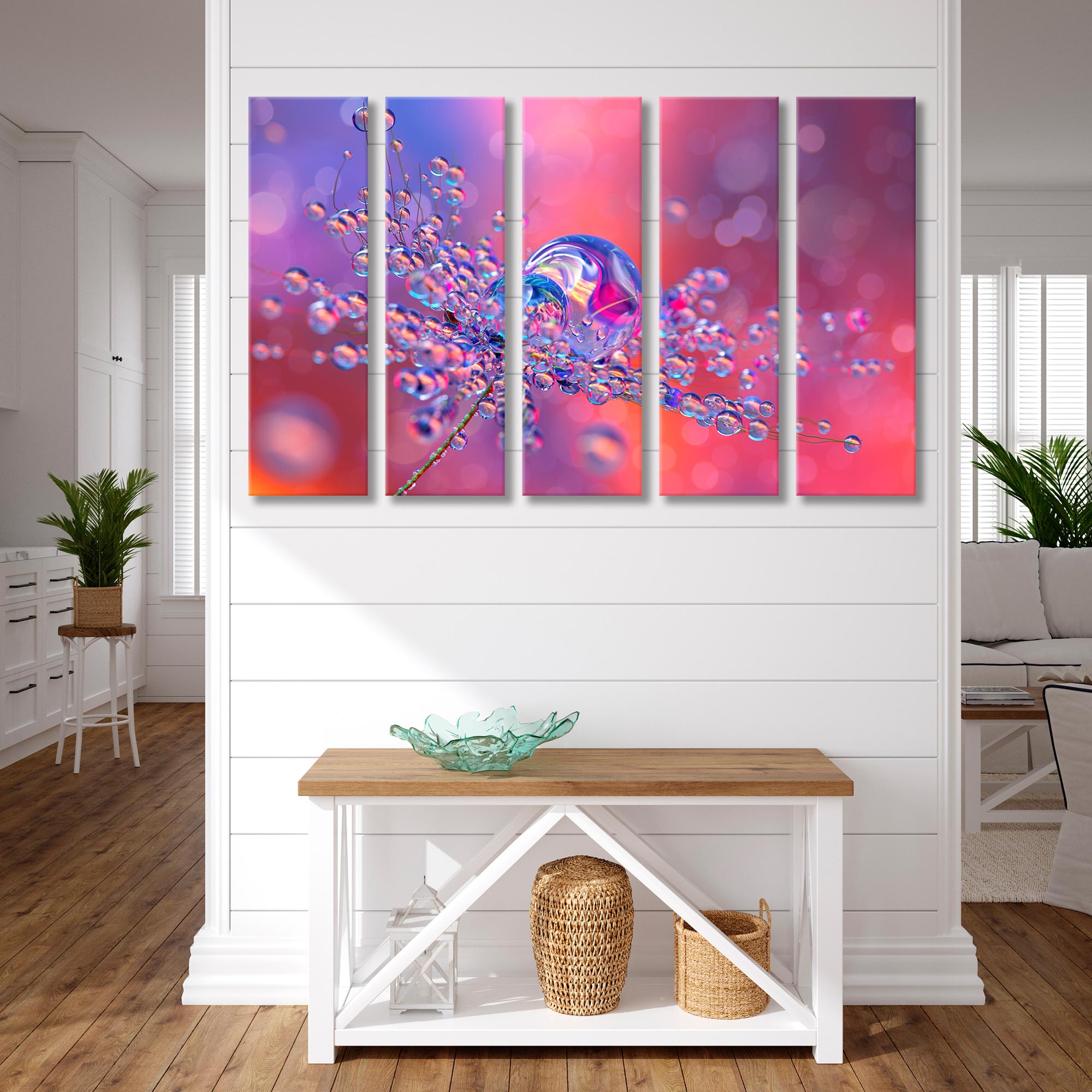 Water Droplets on a Flower Canvas Print SKU 10186