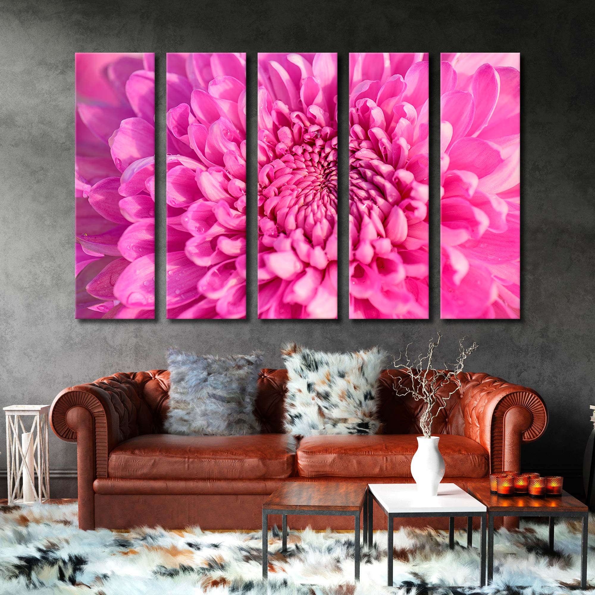 Pink Chrysanthemum Canvas Print SKU 10144
