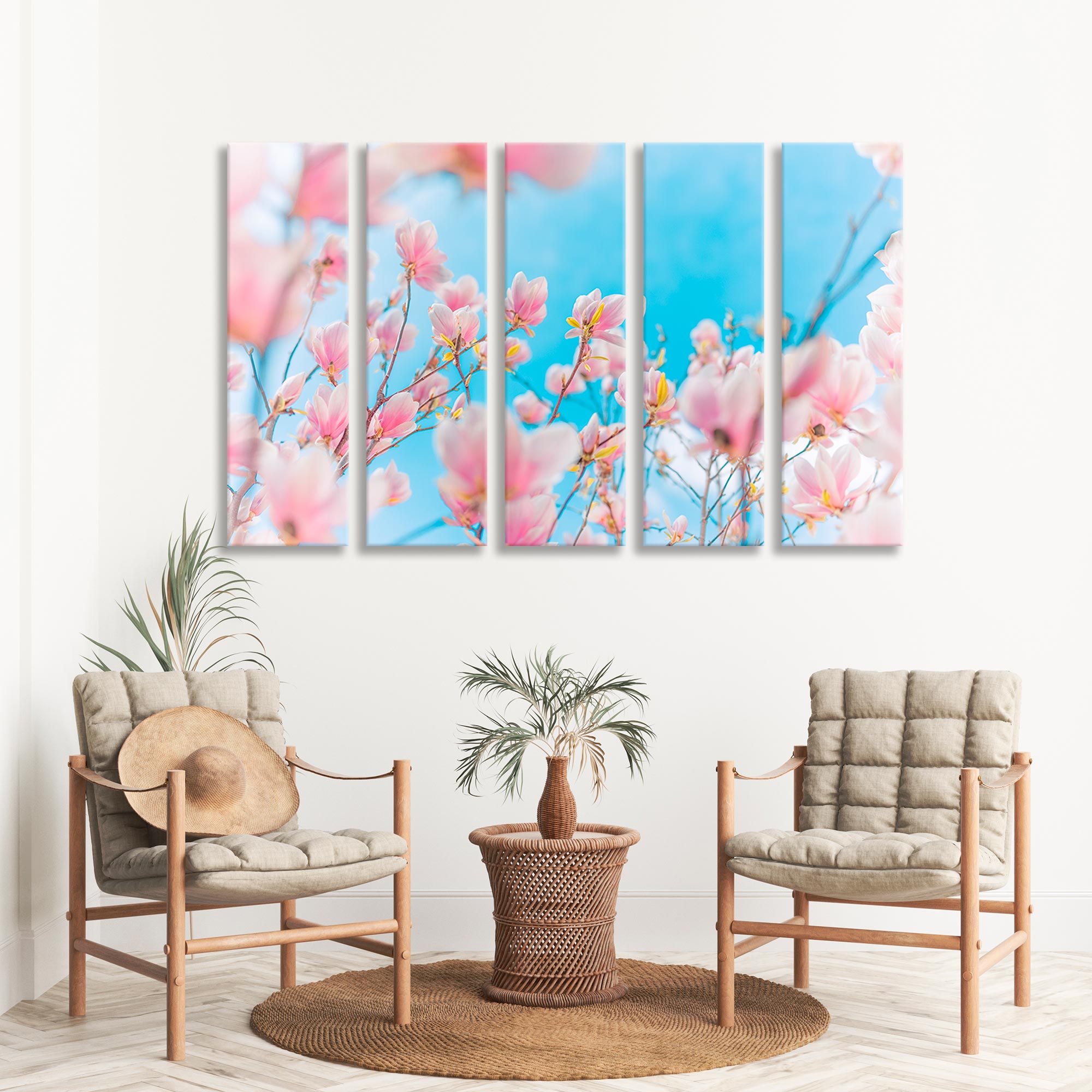 Pink Magnolia Flowers Canvas Print SKU 10266
