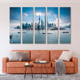 Shanghai and Huangpu River Canvas Print SKU 10456