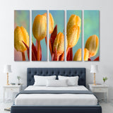 Yellow Tulips with Water Drops Canvas Print SKU 10316