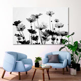 Black and White Flowers Canvas Print SKU 10132