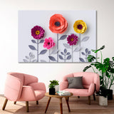 3d Paper Flowers Canvas Print SKU 10333