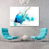 Soft Blue and Gold Canvas Print SKU 10198