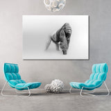 Gorilla Black and White Canvas Print SKU 10275