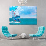 Windsurfing on the Waves Canvas Print SKU 10756