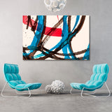 Fragment of a Painting with Feather Lines Canvas Print SKU 10729