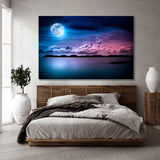 Moon on the Seascape Canvas Print SKU 10162