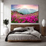 Blooming Field in the Alps Canvas Print SKU 10350