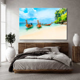 Boats on the Beach Canvas Print SKU 10139