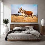 Cow in the Field Canvas Print SKU 10154