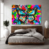 Abstract Colorful Butterflies Canvas Print SKU 10300