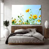 Yellow Flowers and Blue Sky Canvas Print SKU 10731