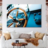 Steering Wheel on a Yacht Canvas Print SKU 10586