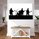 Rock Band on Stage Black and White Canvas Print SKU 10923