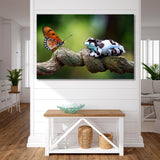 Frog and Butterfly Canvas Print SKU 10866