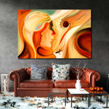 Romantic Silhouettes Painted Canvas Print SKU 10492