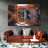 Colorful Autumn Rakots Bridge Canvas Print SKU 10880