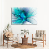 Abstract Turquoise Fractal Background Canvas Print SKU 10799