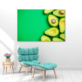 Avocado on Pastel Background Canvas Print SKU 10696