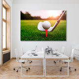 Golf Ball on Green Grass Canvas Print SKU 10888