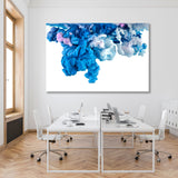 Splash of Blue Paint in Water Canvas Print SKU 10211