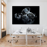 Diamonds on Black Background Canvas Print SKU 10380