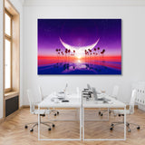 Big Moon over the Tropical Sea Canvas Print SKU 10767