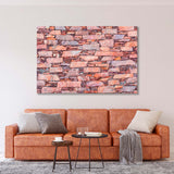 Coral Brick Wall Canvas Print SKU 10305